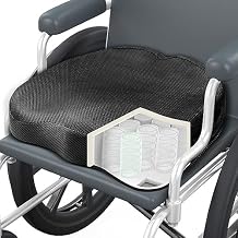 Wheelchair Seat Cushion - High Density Memory Foam and Inner Springs Comfort Support Without Flatten - Mobility Scooter Accessories - Large Chair Pad Pain Relief for Adults & Seniors
