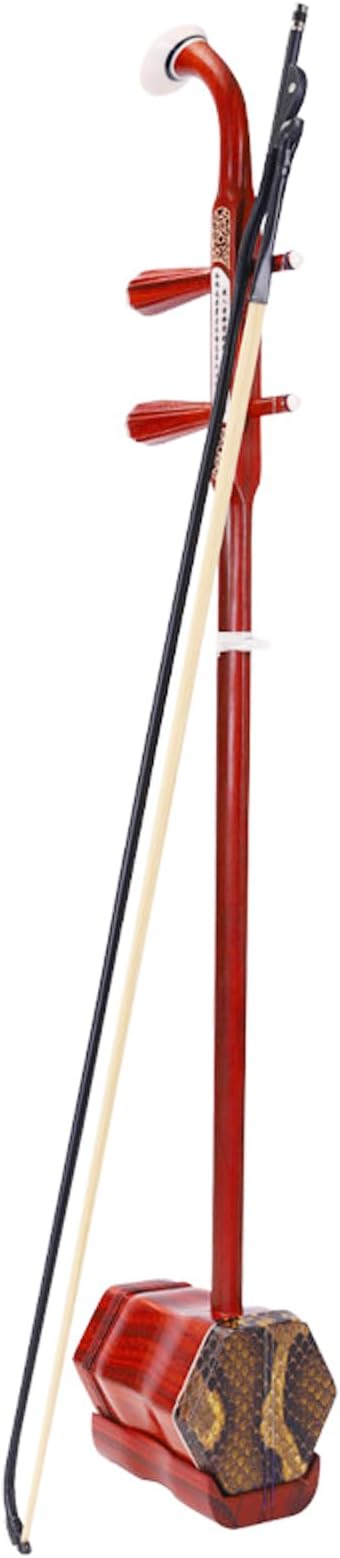 Beginner Chinese 2 Strings Violin, 32 inch Traditional National Instruments Erhu for Beginner Entry Level,Hand-Carved Ethnic Musical Instruments (Red rosewood)