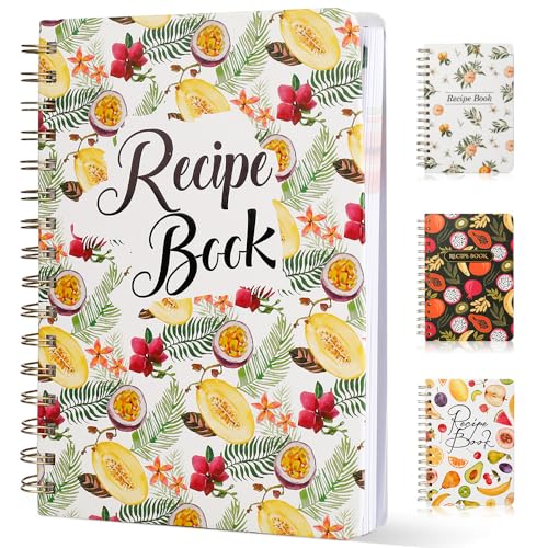 molekaus Recipe Book Waterproof Hardcover to Write in Your Recipes,Simplified Family Recipe Notebook for the Chef at Home, Recipe Journal Hold 120 RecipesGreen