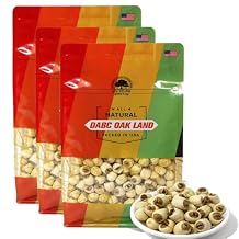 DABC OAK LAND Natural 3LB Dried Lotus Seeds , Dried White Lotus Seeds Lian ZI, Rich In Methionine for Health, for Herbal Tea Cooking Porridge and Soup Raw Material 3 X 16OZ Bags