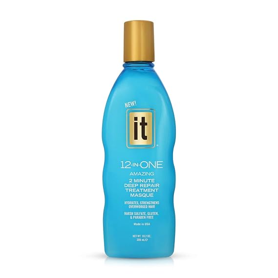 12-in-One Amazing Deep Repair Hair Treatment Masque - Infused with Argan, Coconut Oil to Repair, Hydrate & Smooth Hair - Conditioning Treatment Strengthens & Protects Overworked Hair