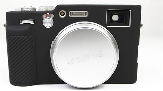 X100V Case, BolinUS Fullbody Ultra-Thin Lightweight Rubber Soft Silicone Housing Case Bag Cover for Fujifilm Fuji X100V (Black)