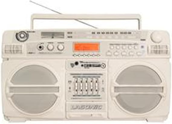 Lasonic i-931BT BoomBox BLUETOOTH AM/FM EQ USB SD AUX w/ Remote Built-In Battery - White