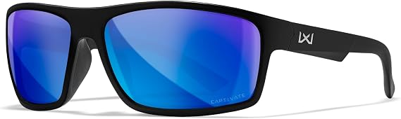 Wiley X Peak XL Captivate Polarized Sunglasses, Safety Glasses for Men and Women, UV Eye Protection for Shooting