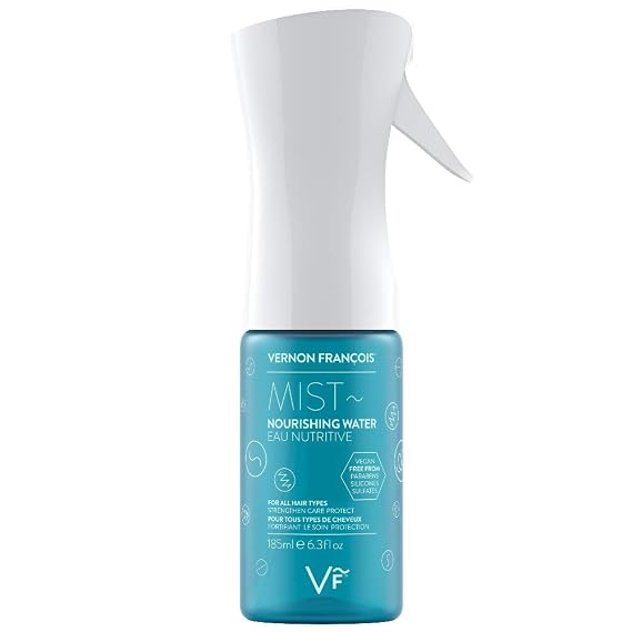 Vernon Francois Nourishing Hair Mist Amino Acid Treatment - Natural Hydrating Hair Product for All Hair Types in a Mister Spray Bottle - Ginseng and Pomegranate Extracts 6.3oz