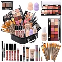 MTDXILTAI makeup sets for women,Professional Makeup Kit with Eyeshadow Palette,Brushes Set, Foundation, Lip Gloss, Travel Bag, Complete Beauty Set (Black bag)