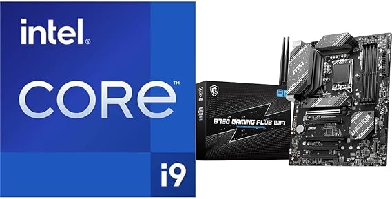 Intel Core i9-12900K Gaming Desktop Processor + MSI B760 Gaming Plus WiFi Gaming Motherboard