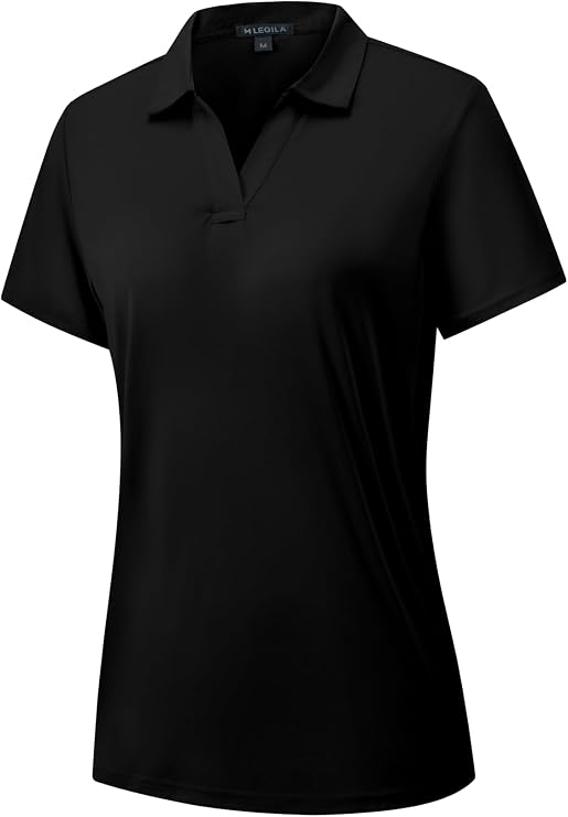Women's Polo Shirts Short Sleeve Quick Dry UPF 50+ Sun Protection Golf Tops | V Neck Collared Design, Business Casual Work, Tennis Pickleball Athletic