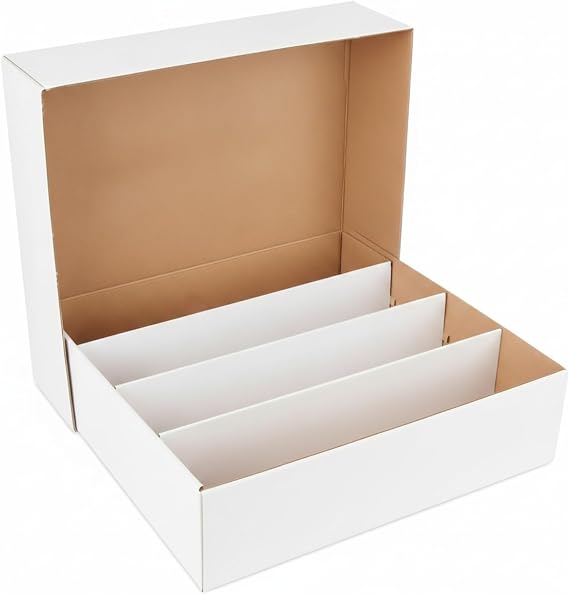Yexiya 1 Pcs 3200 Count Sports Trading Card Storage Boxes, White
