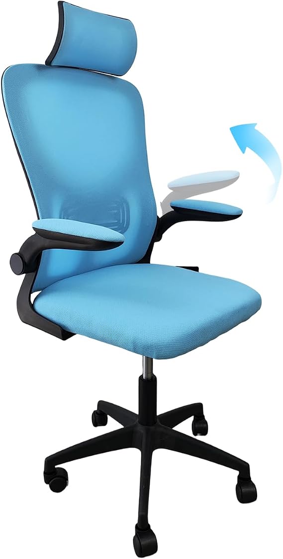 shine planet Office Chair Ergonomic Drafting Chair Tall Office Chair with Lumbar Support and Adjustable Footrest Headrest Height-Adjustable and Adjustable Reclining-983 (Blue)
