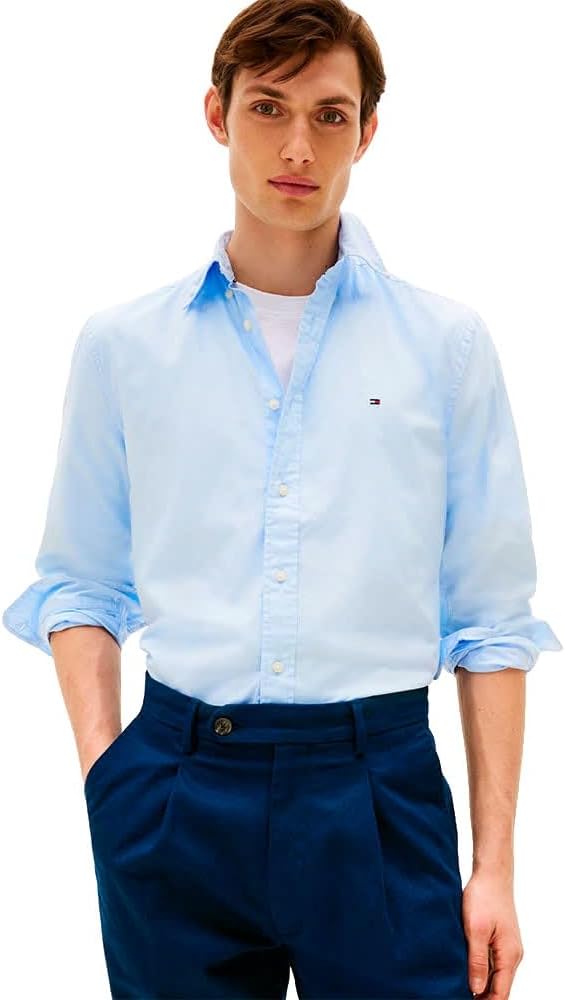 Tommy Hilfiger Men's Core Flex Poplin Solid RF Shirtmw0mw39988 Bomber Jacket