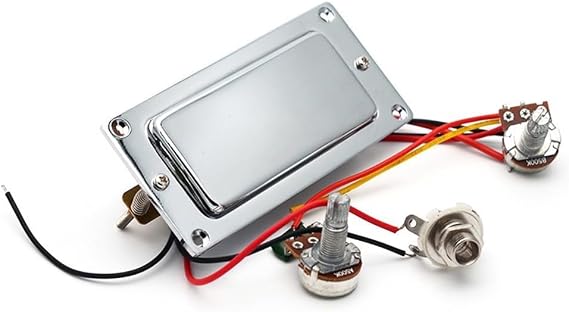 Pre-Wired Humbucker Guitar Pickup Kit with 500K A and B Taper Pots for Volume and Tone Adjustment on Solid Body Guitars