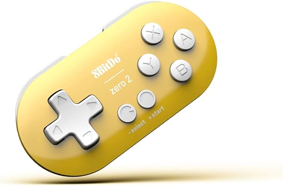 8Bitdo Zero 2 Bluetooth Gamepad for Switch, PC, Macos, Android (Yellow Edition) (Nintendo Switch//)