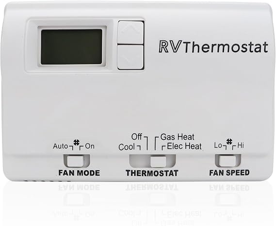 USTAR Upgraded RV 6536A3351 Digital Thermostat Compatible with Coleman Mach, Wall-Mounted, White, Two-Stage Digital Thermostat Fit for Heat Pump & Gas Furnace