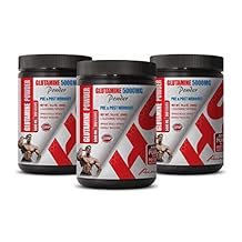Muscle Recovery Powder for Women - PRE & Post Workout - GLUTAMINE Powder 5000MG - l-glutamine Seeking Health - 3 Cans 900 Grams