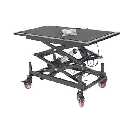 Electric Hoists Winch Lifting Scaffold Electric Folding Lift Household Interior Decoration Mobile Trolley Lift Platform(100x55 180KG)