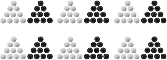 120 Pcs Marbles 16mm Glass Marbles Knicker Glass Balls Decoration Color Nuggets Toy Black and White