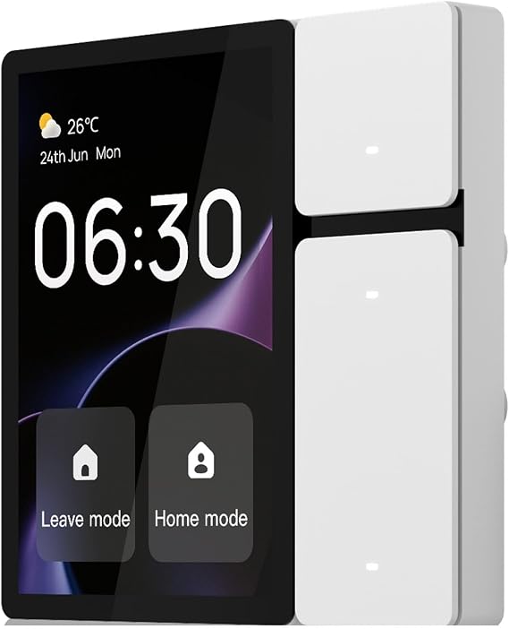 Smart Home Control Panel, Touch Switches with Adjustable Firefly Indicator Touchscreen Controller Compatible with Thousands of Devices Control Home Devices and Scenes