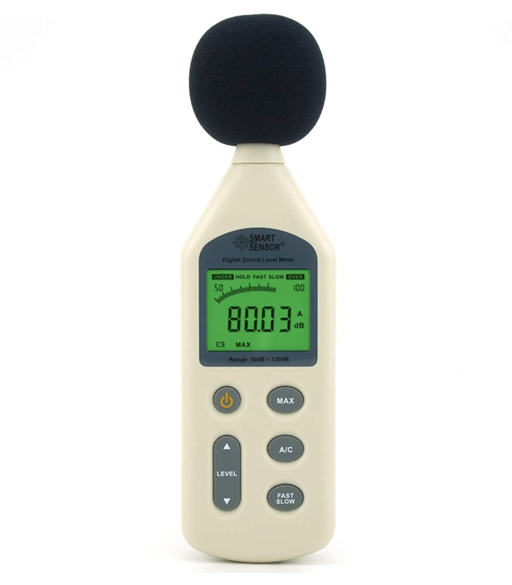 Digital Sound Level Meter 30~130dBA Measurement AC Weighing Portable Noise Decibel Meter DB Noise Analyzer Tester Monitor