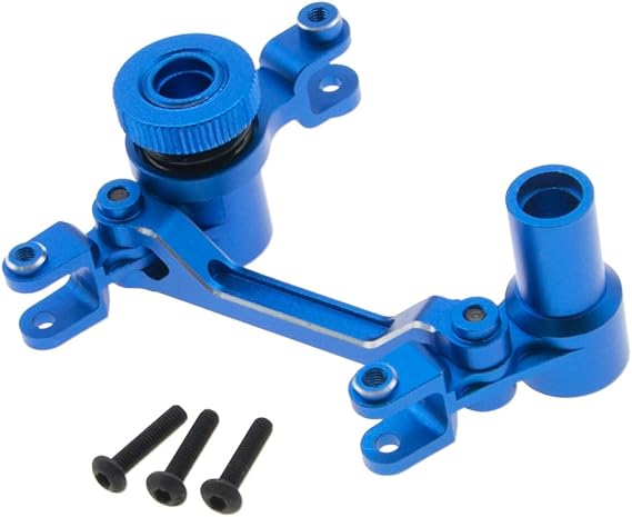 Steering Servo Saver Set Compatible with 1/7 Traxxas UDR Parts for Unlimited Desert Racer 85086-4 8256 8543 Upgrade Alloy(Dark Blue)