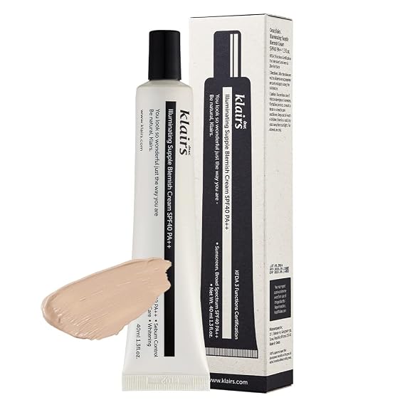 DearKlairs Illuminating Supple Cream Korean Tinted Hydrating Moisturizer | Light coverage, natural glowing finish, hypoallergenic, for dry sensitive skin, hydrating tinted day cream