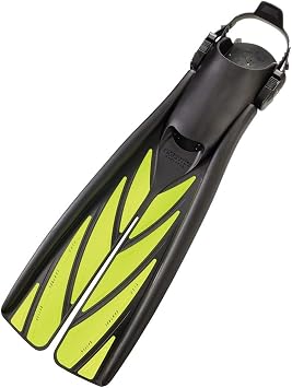 ATOMIC AQUATICS SplitFins, Open Heel | Ideal for Scuba Diving and Snorkeling | Unique SplitFin Design Provides More Efficiency, Power, Thrust, and Speed Than Traditional Paddle fins