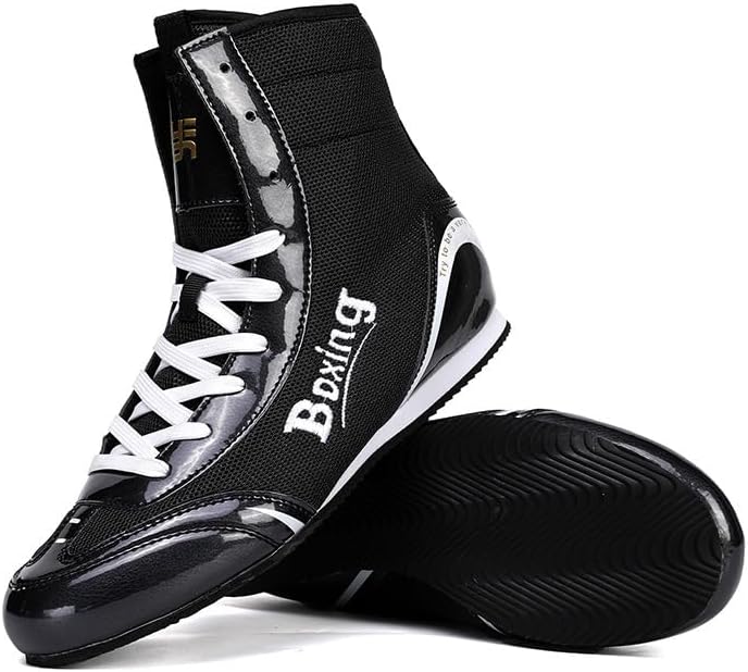 Boxing Shoes, Men's, Wrestling Shoes, Juniors, Combat Training Shoes, Lightweight, Women's, Professional, Breathable, Martial Arts, Ankle Guard, Wide, For Practice, Gym, Rubber Soles