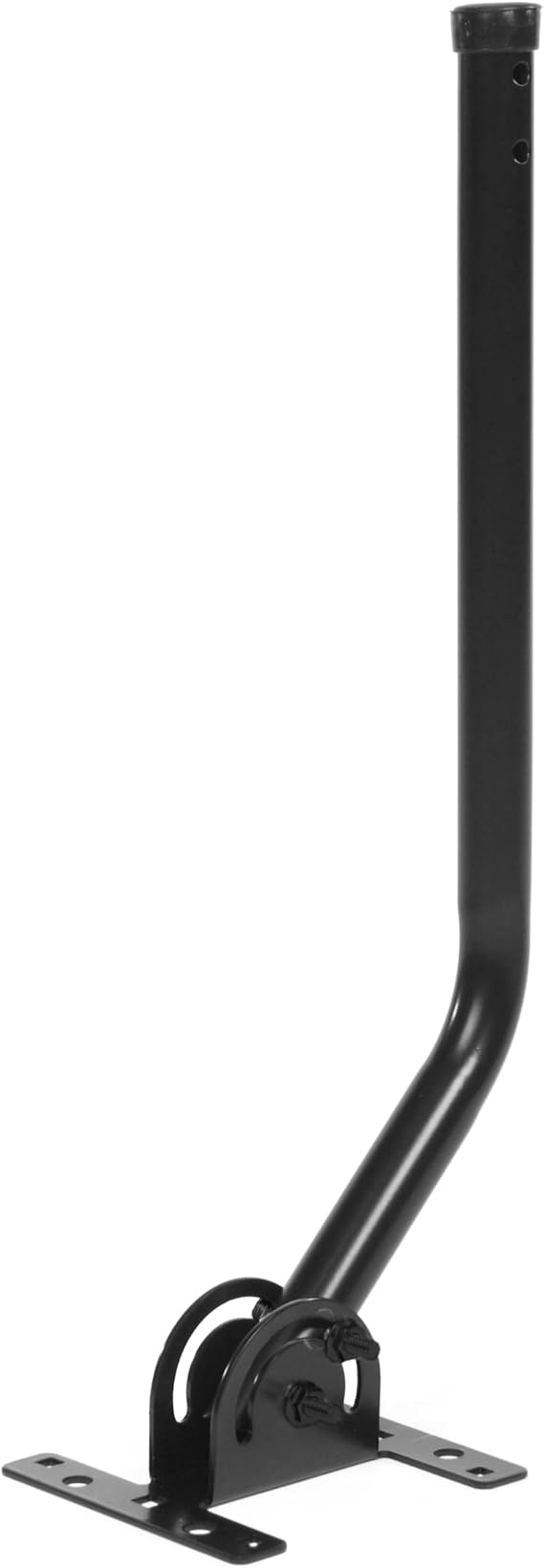 Antennas Direct ClearStream 20-inch TV Antenna Mast w/Pivoting Base & Hardware All-Weather Easy Install Steel Pole & Base (Black)