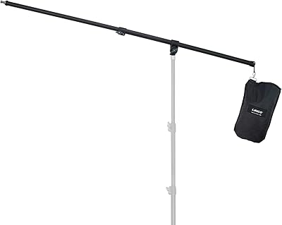 LINCO Lincostore 2.5ft to 5ft Adjustable Overhead Light Boom Arm with Universal Tripod Clamp & Counter-Weight Bag 4255K