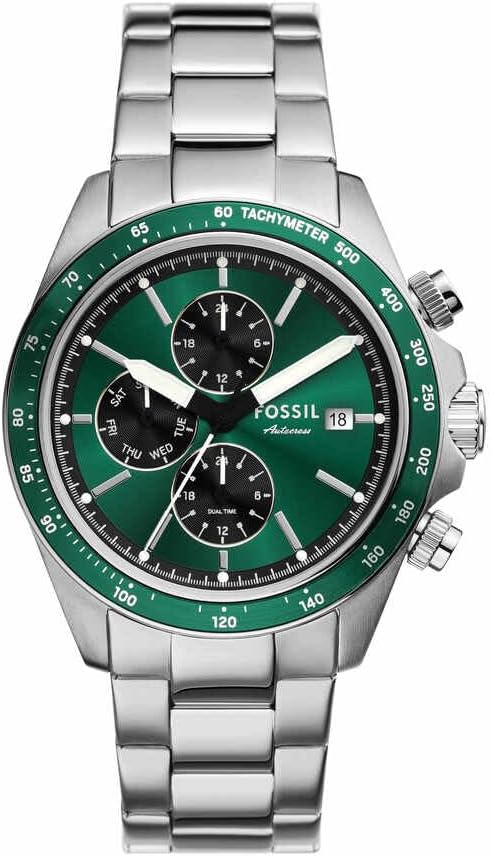 Fossil Autocross Watch for Men, Quartz Multifunction Movement with Stainless Steel or Leather Strap