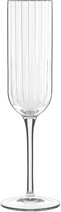 Luigi Bormioli 11283/01 Bach 7 oz Champagne Flute (Set of 4), Clear