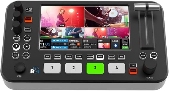 DEVGLO Live Streaming System,Multi Camera HD Video Mixer Switcher,with Hardware Controller,Audio Interface,All-in-One