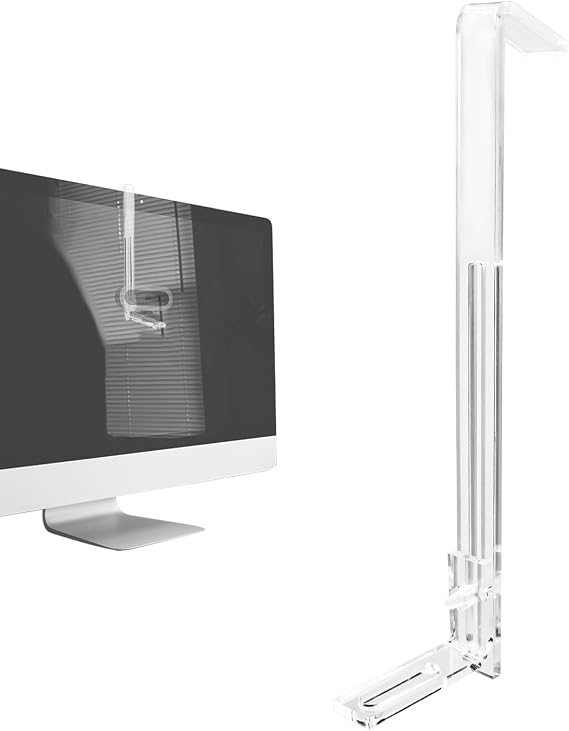 Webcam Mount for Monitor with 1/4" Screw - Universal Clip-On Holder for Logitech Brio, OBSBOT, Microsoft and Nexus Webcams | ロジクールBrio、OBSBOT、Microsoft、Nexigoウェブカメラ用センタースクリーン/ミドルスクリーンウェブカメラマウント。