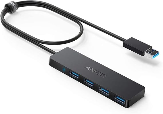 Anker USB Hub, 4-in-1 USB Splitter, USB Extender, Computer Accessories | Multiport adapter with 5Gbps Data Transfer for USB-A Port Laptop, PC, Desktop and More (Charging Not Supported)(USB-A, 0.6m)