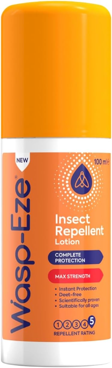 Insect Repellent Max Strength Lotion, 100ml, Mosquito Repellent, DEET Free, for Travel & Outdoors, Up to 8hrs Protection, Suitable for Children Age from Birth Onwards & Adults