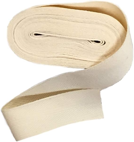 1" Organic Cotton Twill Tape - Natural Color