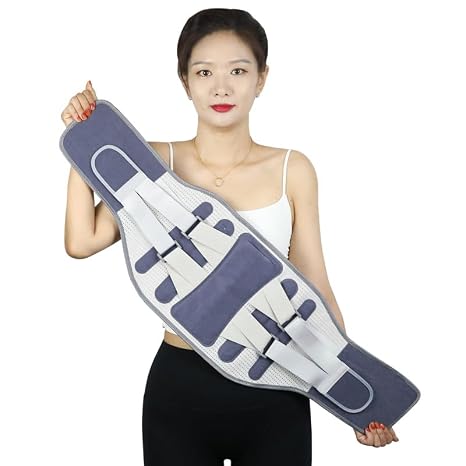 A Back Support Bracket Is Used To Treat Lower Back Pain. Adjustable Compression Lumbar Support Strap. Breathable Lumbar Support, Suitable For Offices, Sports Activities, And Sports. blue XL