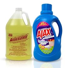 La's Totally Awesome 128oz Cleaner & Ajax 134oz Mountain Air Laundry Detergent Ultimate Home Cleaning & Stain Removal Combo for Multi-Surface & Laundry Freshness