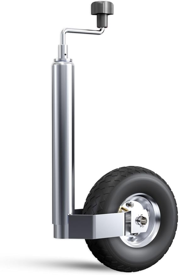 Cartrend 80144 Trailer support wheel for camping and transport trailers galvanized 48 mm pneumatic tires