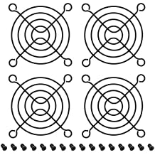 HiQltyla 60mm Fan Grill with Screws, Desktop Computer Case Fan Grills for 60mm Fans, Black Color - 4 Pack