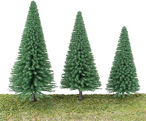 Walthers SceneMaster HO Scale Pine Trees (10-Pack) 5-1/2 to 7-3/8" w/Pin Base