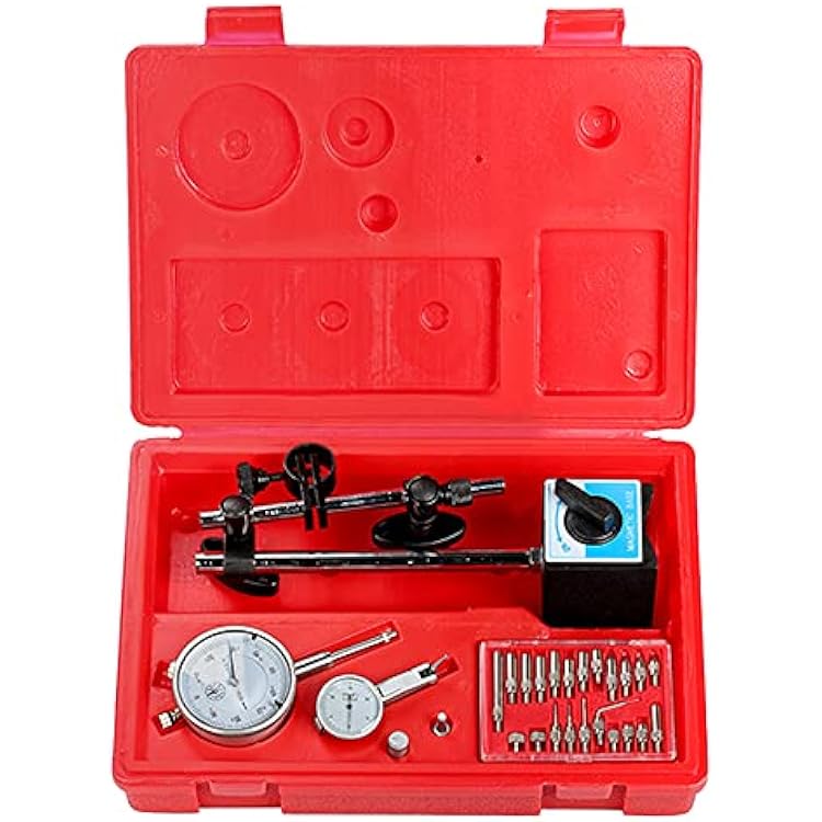 All Industrial 51908 | Dial Indicator Test Indicator Magnetic Base & Point Set Inspection Set