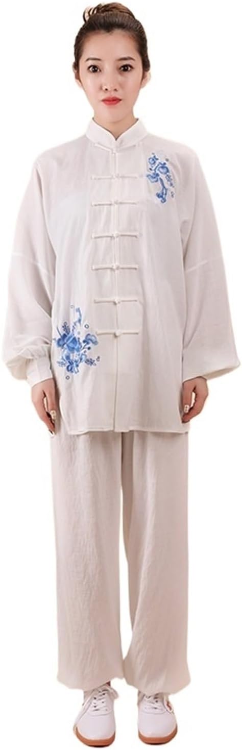 Kung Fu Uniform Women Cotton Linen Tai Chi Suit Female Kung Fu Wushu Martial Arts Uniform Performance Jacket Pants