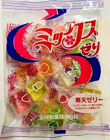 Kinjo Seika Mixed Fruit Jelly 125g (Pack of 3), Jelly Sweets Snacks Souvenir from Aichi Prefecture, MADE IN JAPAN