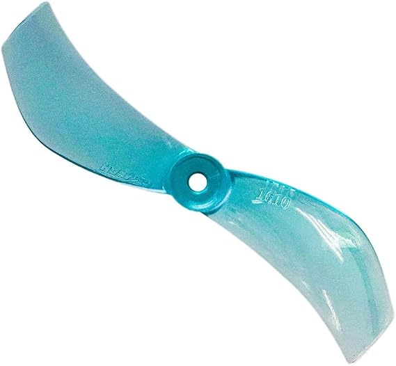 Gemfan 1610 40mm 2-Blade Propeller - Clear Blue - 1.5mm Shaft (Set of 8) - 3.75 - Blue