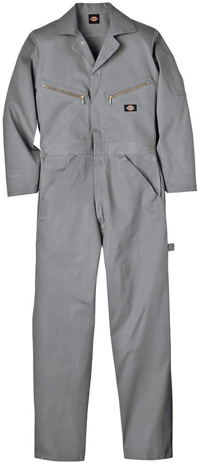 Long Sleeve Coveralls, Cotton, Gray, XLT
