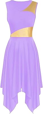 Praise Dance Overlay Tunics Women Sleeveless Liturgical Church Dance Dress Irregular Flowy Lyrical Dancewear