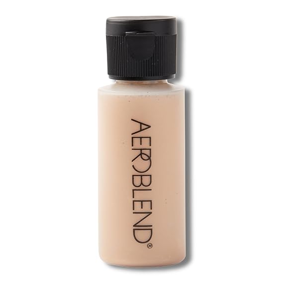 AEROBLEND Airbrush Foundation Makeup: Professional, Water-Based, Buildable, Long-wearing, For all skin types, 1 oz (O55)