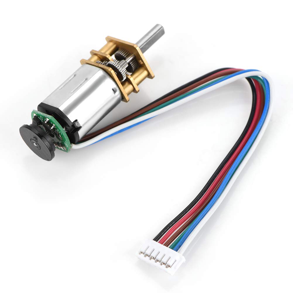 DC6V Gear Motor Encoder Speed Reduction Multiple Reducer Replacement Motor with Velocity Measurement Module70RPM