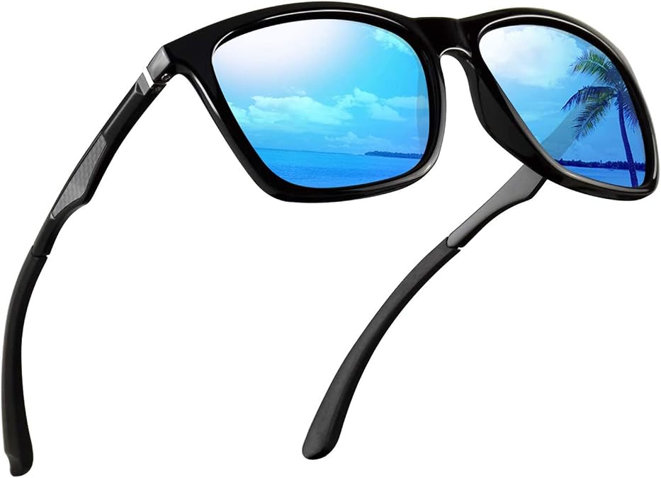 Polarized Sunglasses for Men Aluminum Rectangular Sun Glasses